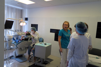 モスクワ大学にて